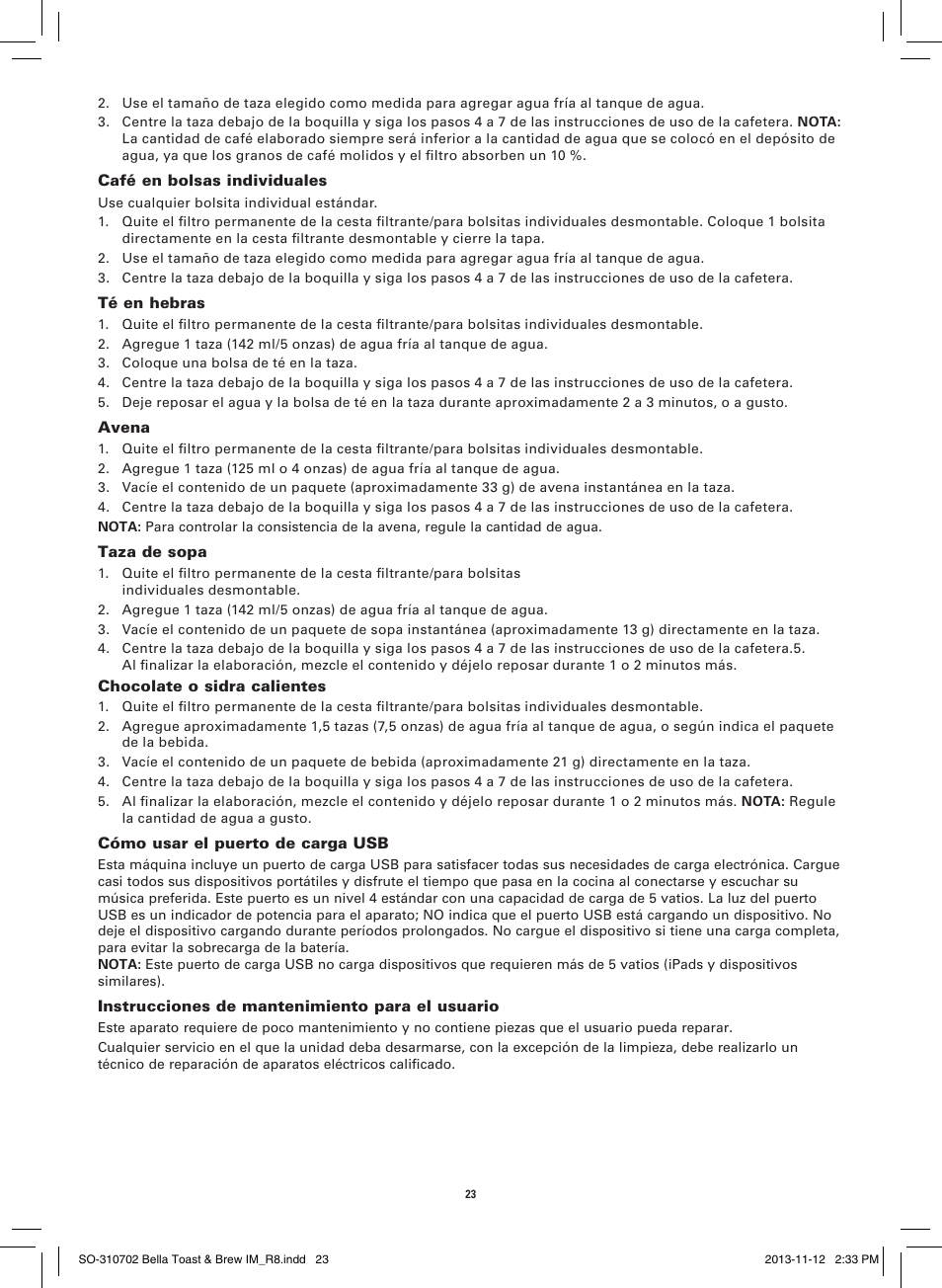 BELLA 14023 Toast and Brew Breakfast Station User Manual | Page 25 / 28