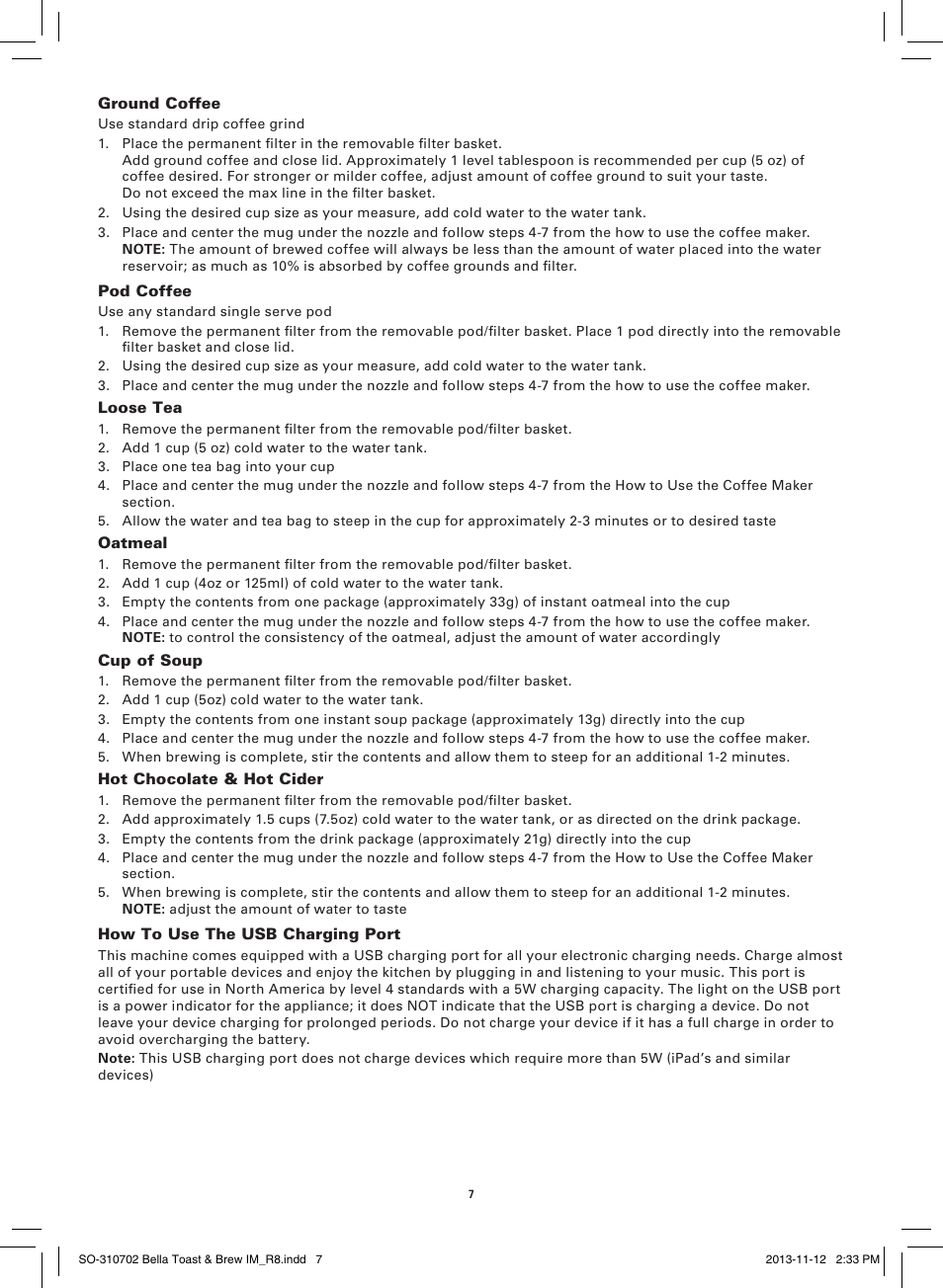 BELLA 14023 Toast and Brew Breakfast Station User Manual | Page 9 / 28