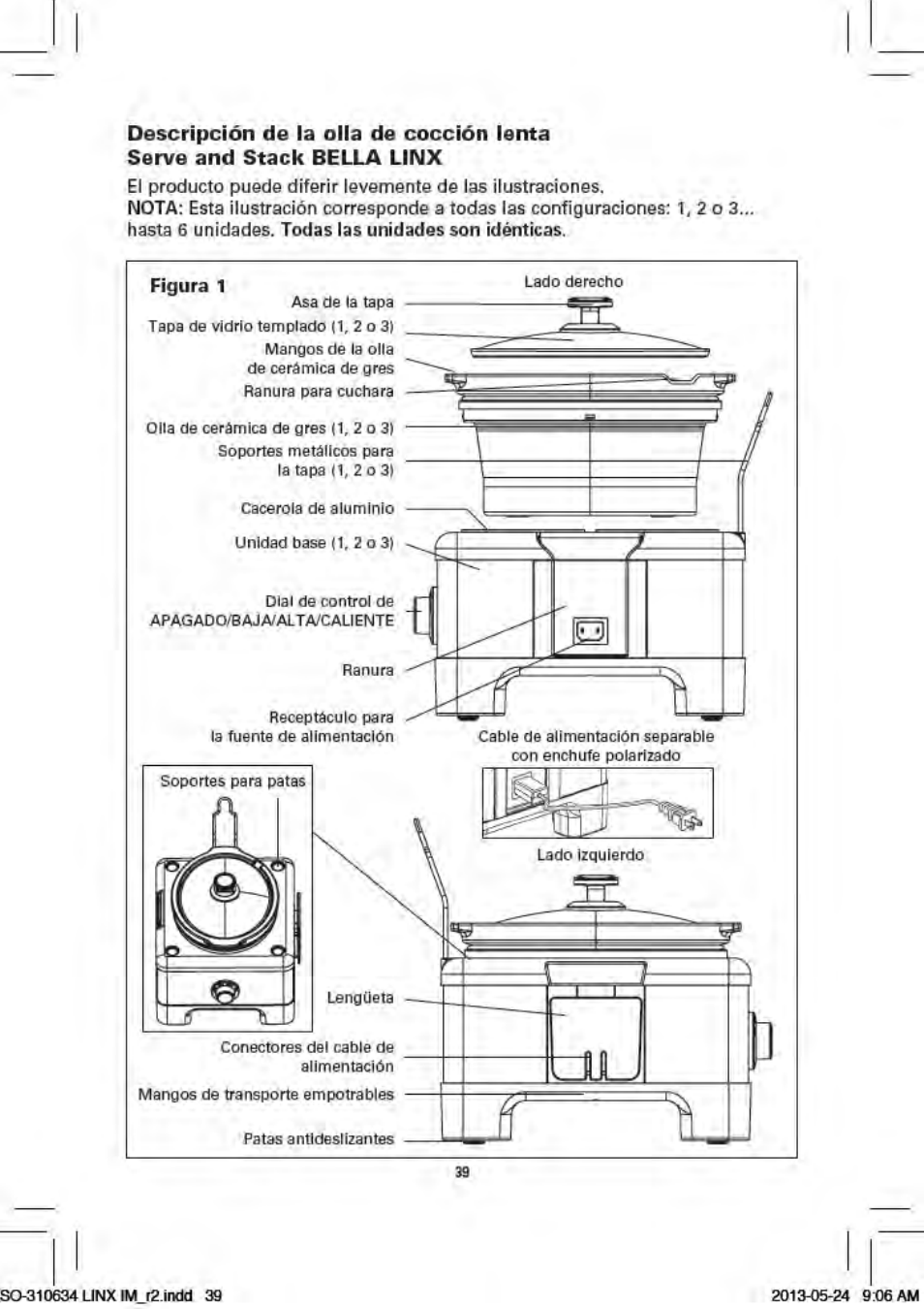 BELLA 14013 2 X 2.5QT Linkable Slow Cooker System User Manual | Page 40 / 53