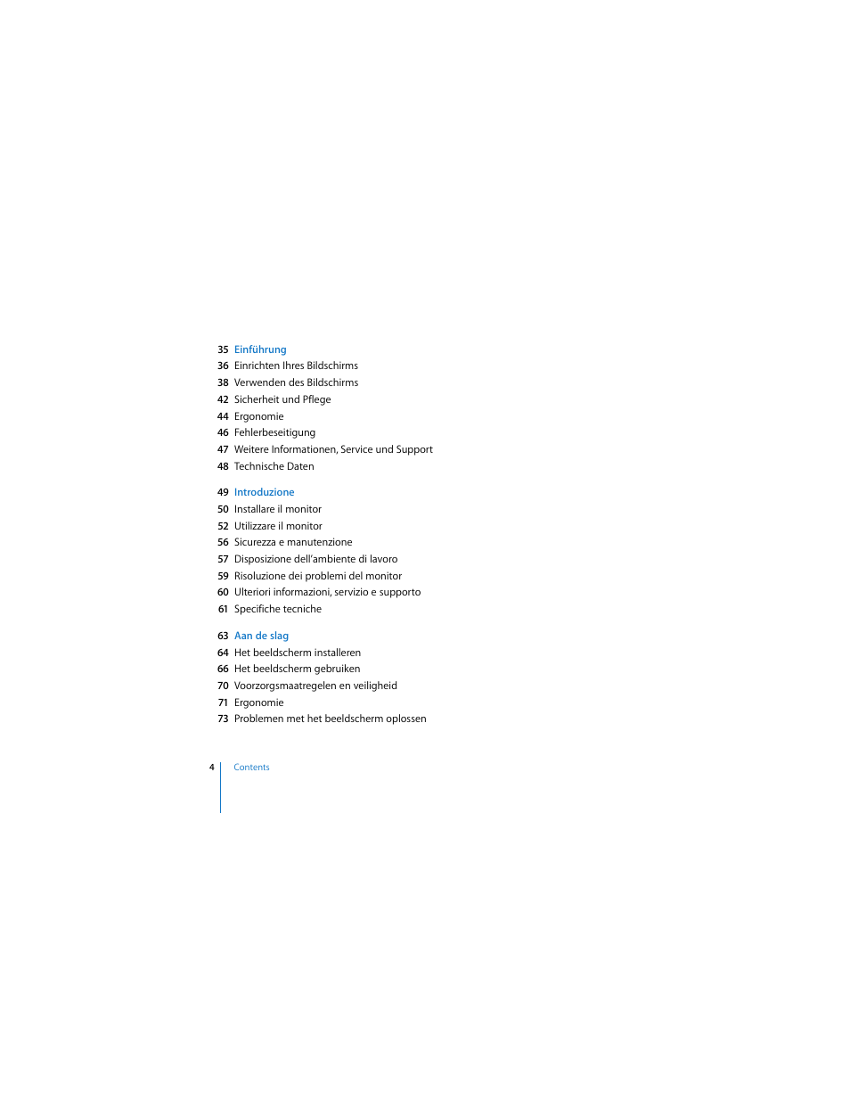 Apple LED Cinema Display (2008) User Manual | Page 4 / 122