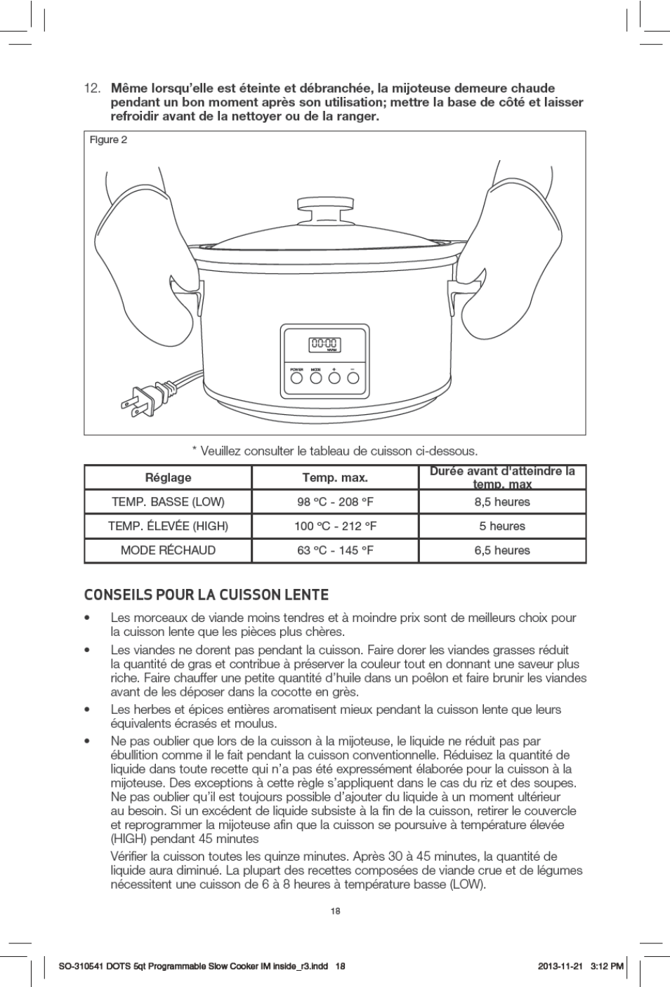 BELLA 13963 Dots Collection 5QT Programmable Slow Cooker User Manual | Page 19 / 37