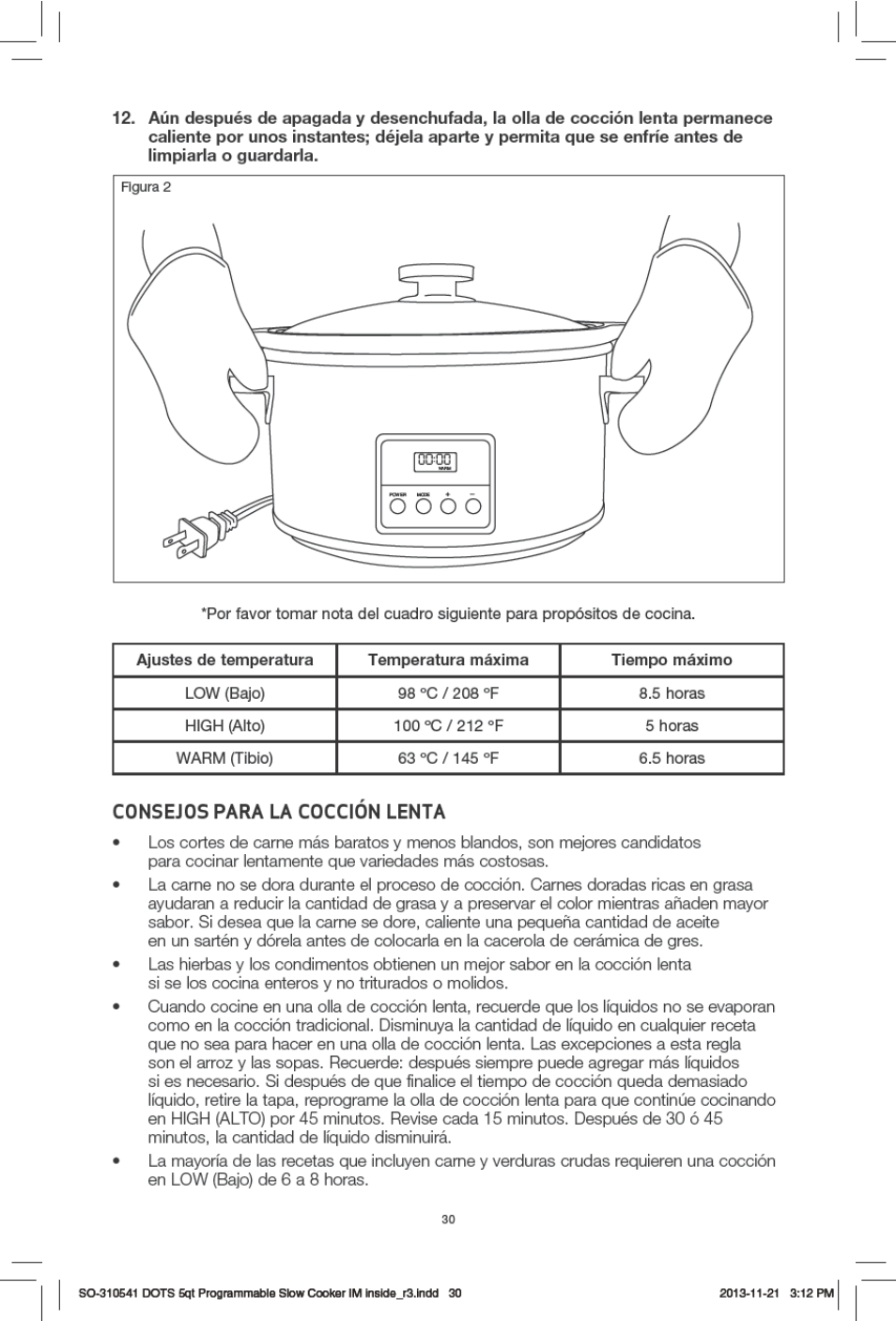 BELLA 13963 Dots Collection 5QT Programmable Slow Cooker User Manual | Page 31 / 37