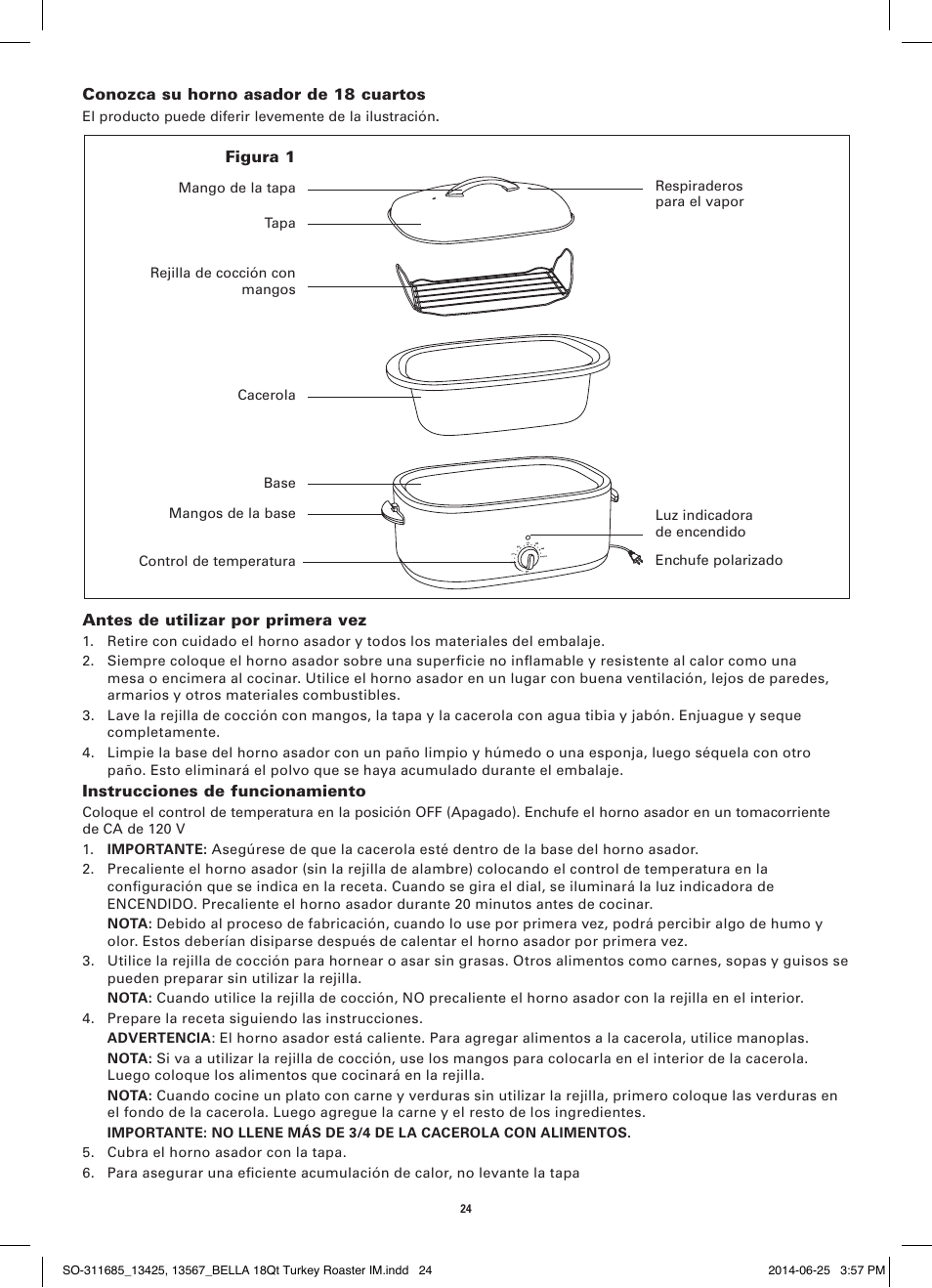 BELLA 13567 18QT Turkey Roaster User Manual | Page 26 / 34