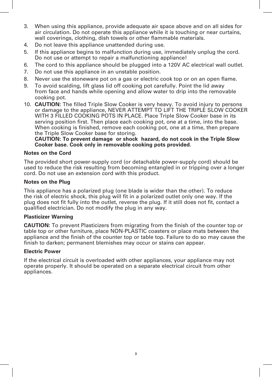 BELLA 13697 Cordless Warming Tray User Manual | Page 5 / 28