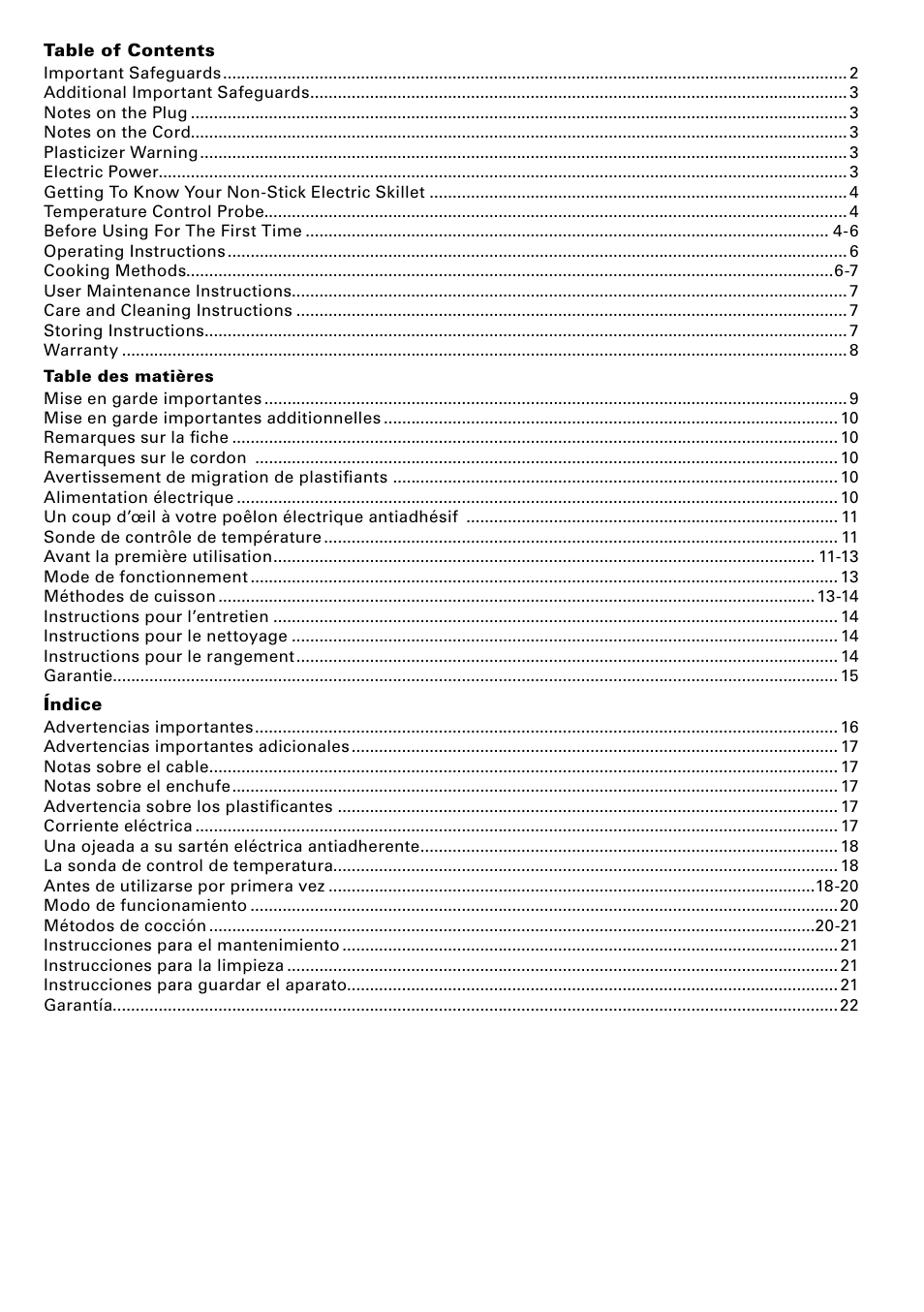 BELLA 13820 12 X 12 Electric Skillet User Manual | Page 3 / 26