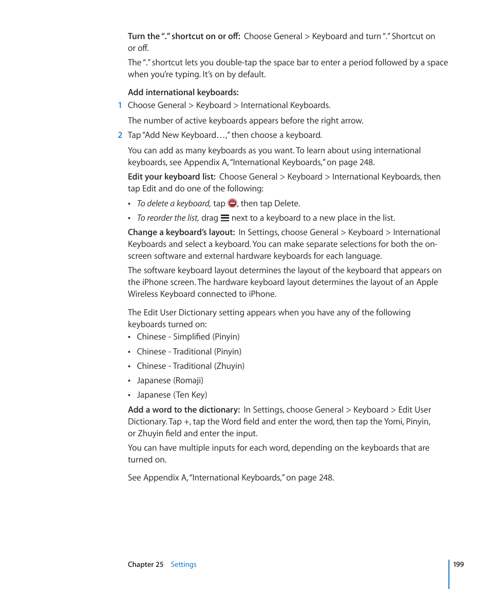 Apple iPhone 4G User Manual | Page 199 / 274