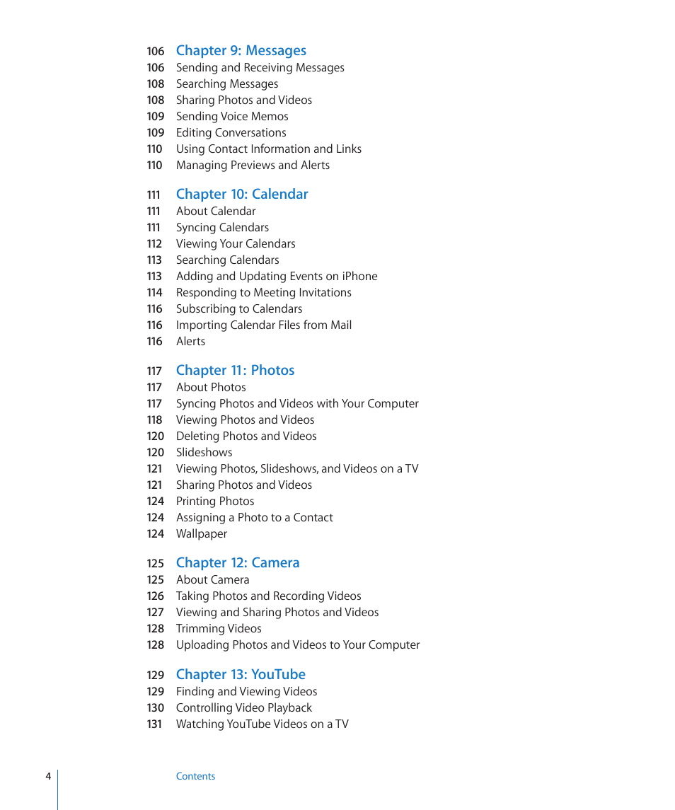 Apple iPhone 4G User Manual | Page 4 / 274