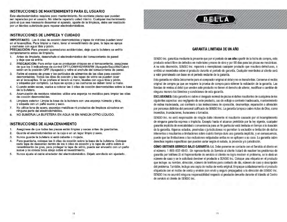 BELLA 90040 3 X 2.5QT Triple Slow Cooker with Lid Rests User Manual | Page 11 / 12