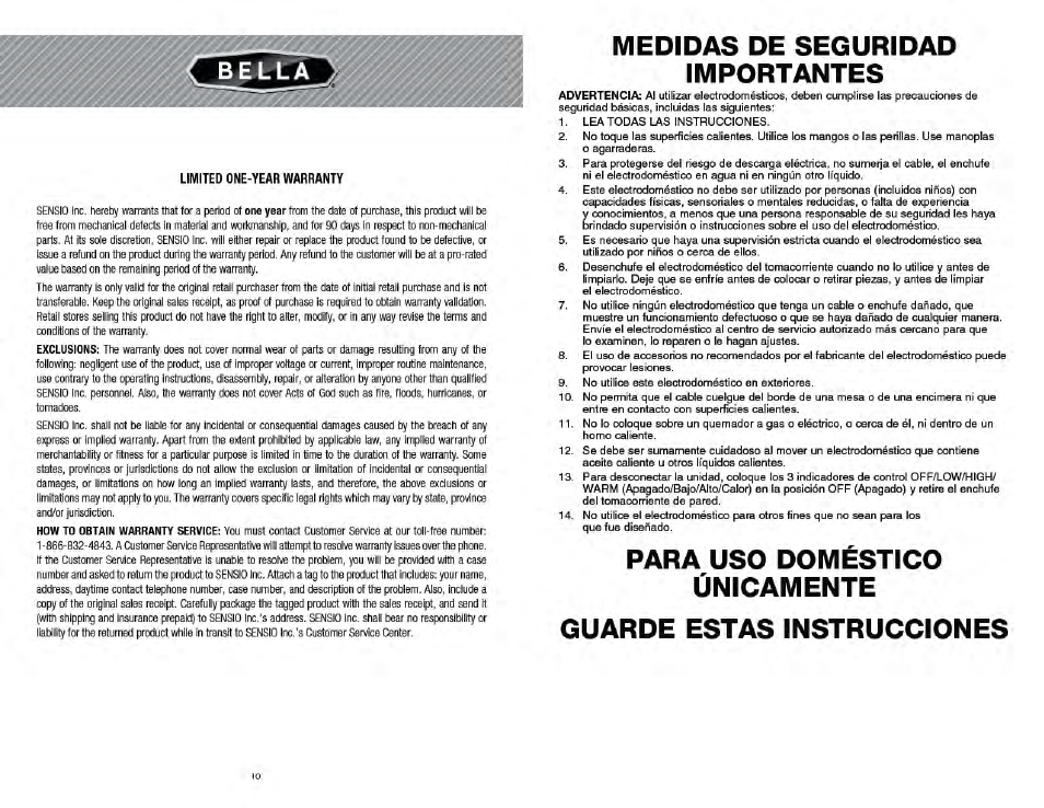 BELLA 90040 3 X 2.5QT Triple Slow Cooker with Lid Rests User Manual | Page 7 / 12