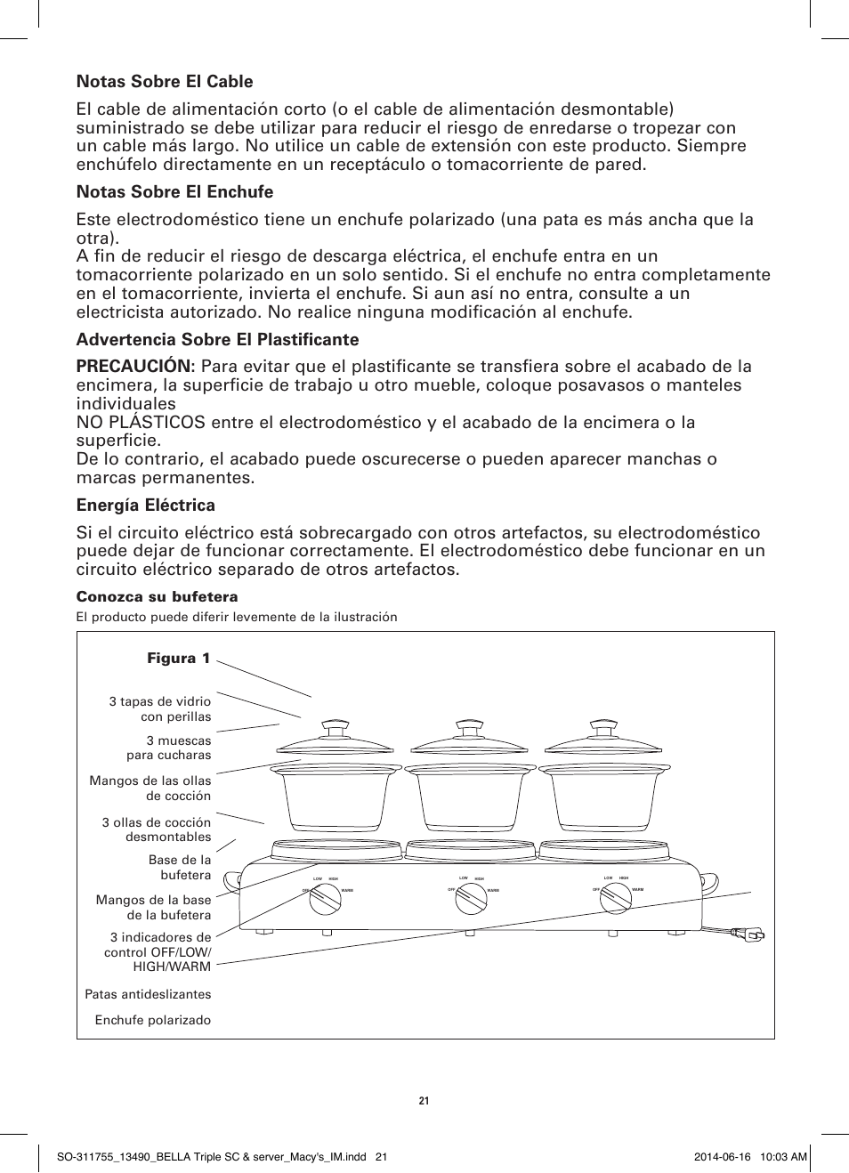 BELLA 13490 3 X 1.5 QT Round Triple Slow Cooker User Manual | Page 23 / 30