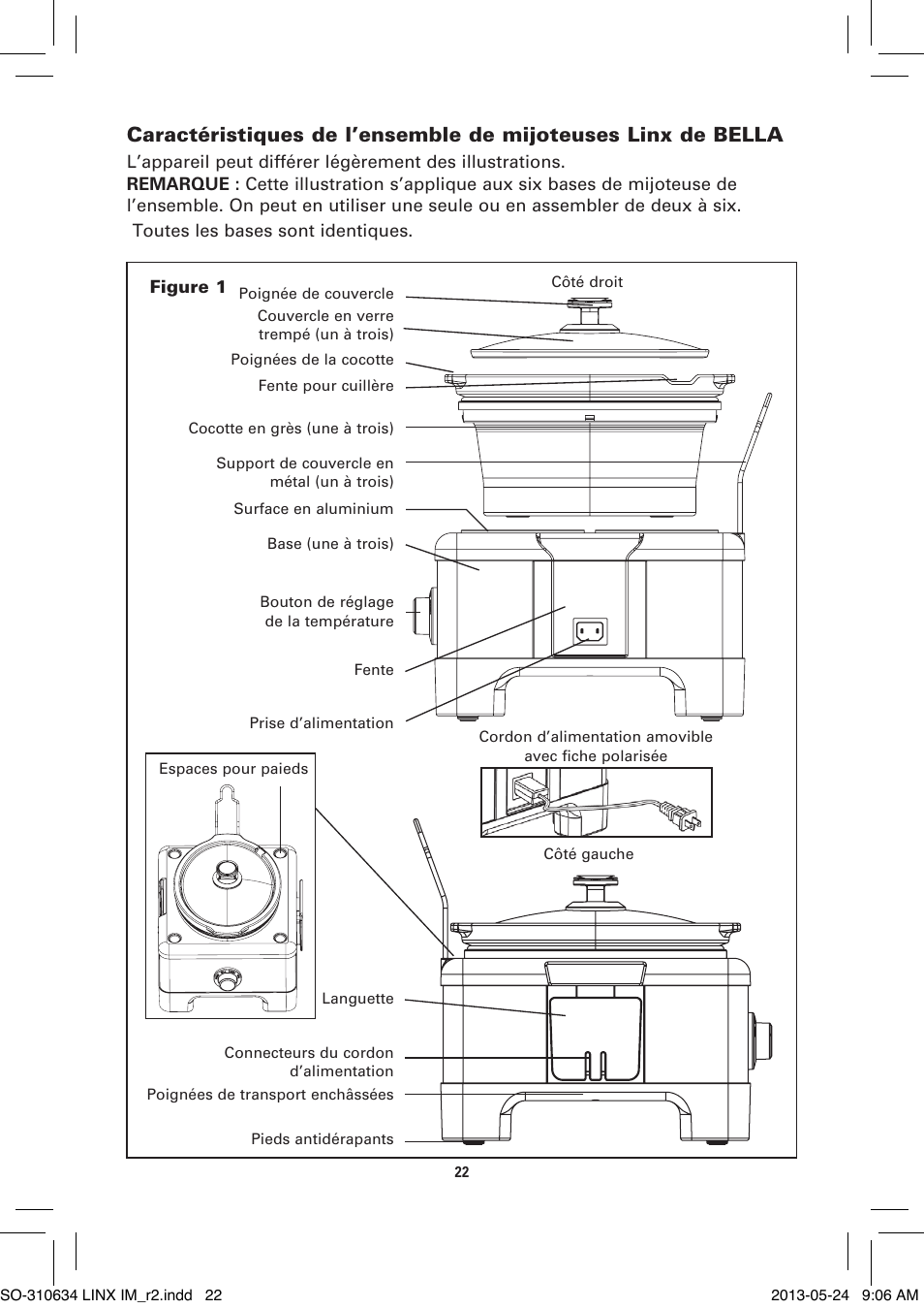 BELLA 14012 1 x 2.5 QT Linkable Slow Cooker System User Manual | Page 24 / 54