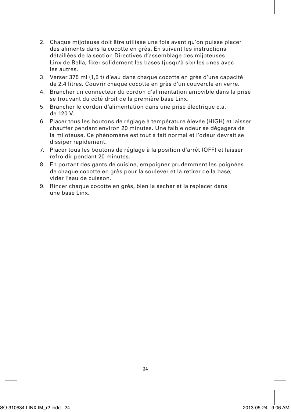 BELLA 14012 1 x 2.5 QT Linkable Slow Cooker System User Manual | Page 26 / 54