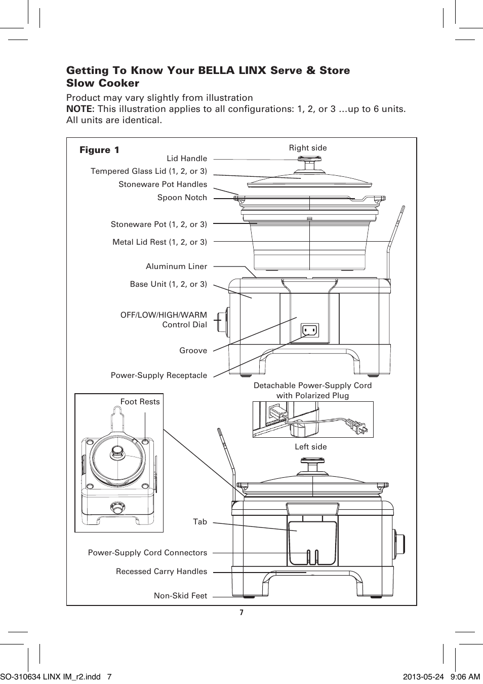 BELLA 14012 1 x 2.5 QT Linkable Slow Cooker System User Manual | Page 9 / 54