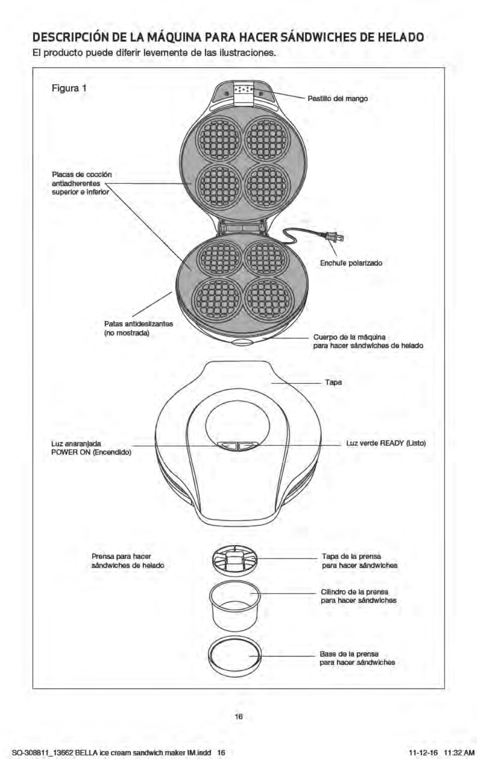 BELLA 13662 Ice Cream Sandwich Maker User Manual | Page 19 / 29