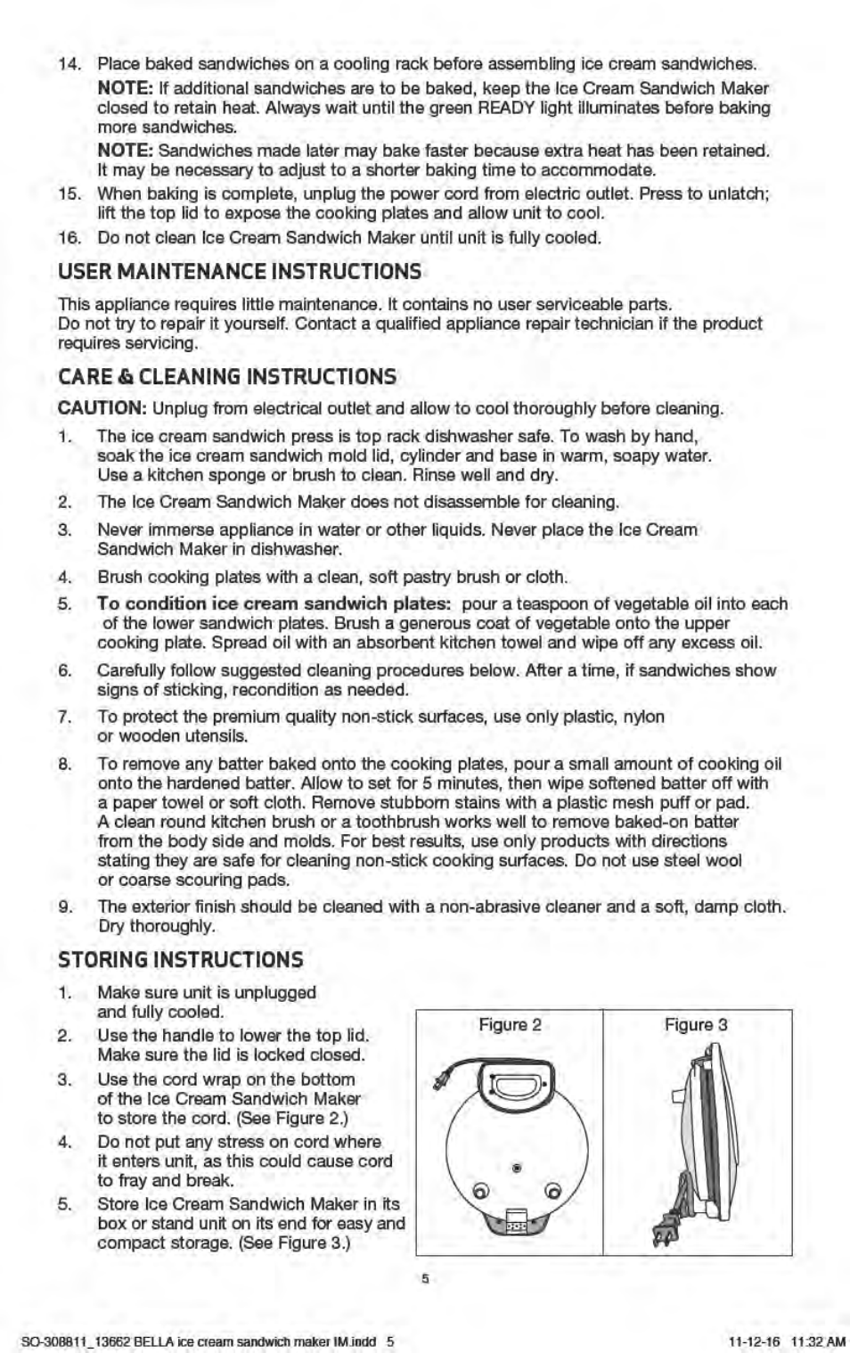 BELLA 13662 Ice Cream Sandwich Maker User Manual | Page 8 / 29