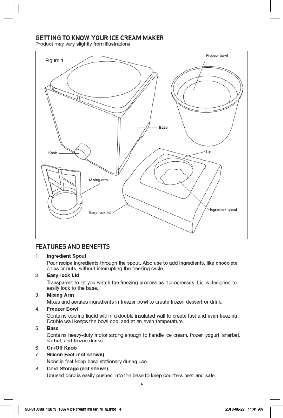 BELLA 13873 1.5QT Ice Cream Maker User Manual | Page 6 / 24