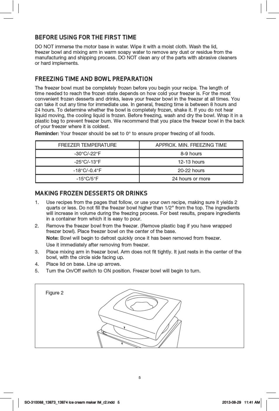 BELLA 13873 1.5QT Ice Cream Maker User Manual | Page 7 / 24