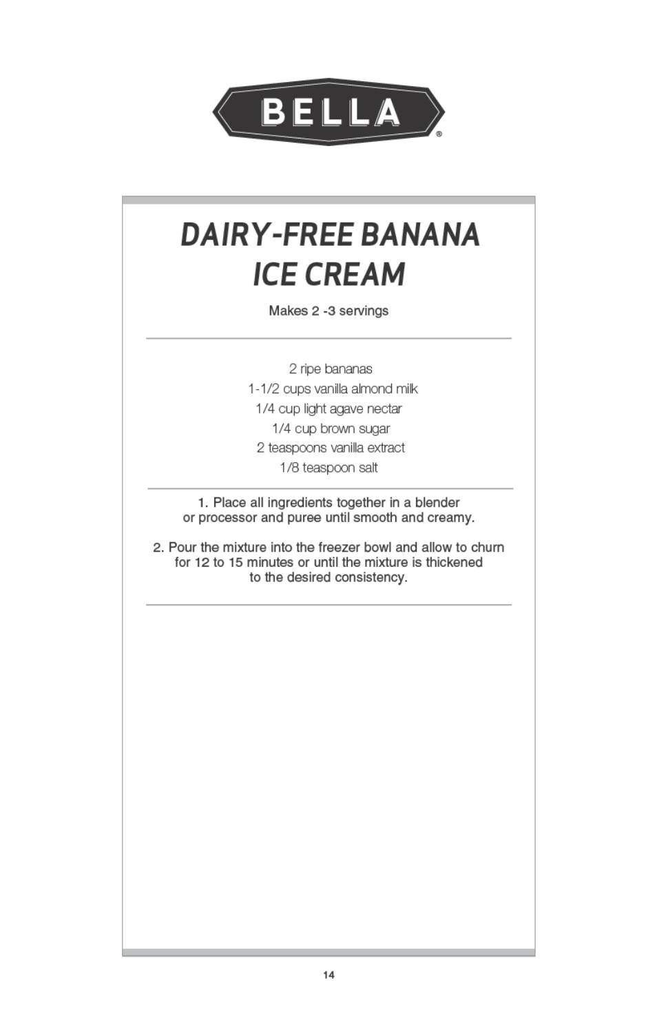 BELLA 13638 1 Liter Ice Cream Maker User Manual | Page 16 / 32