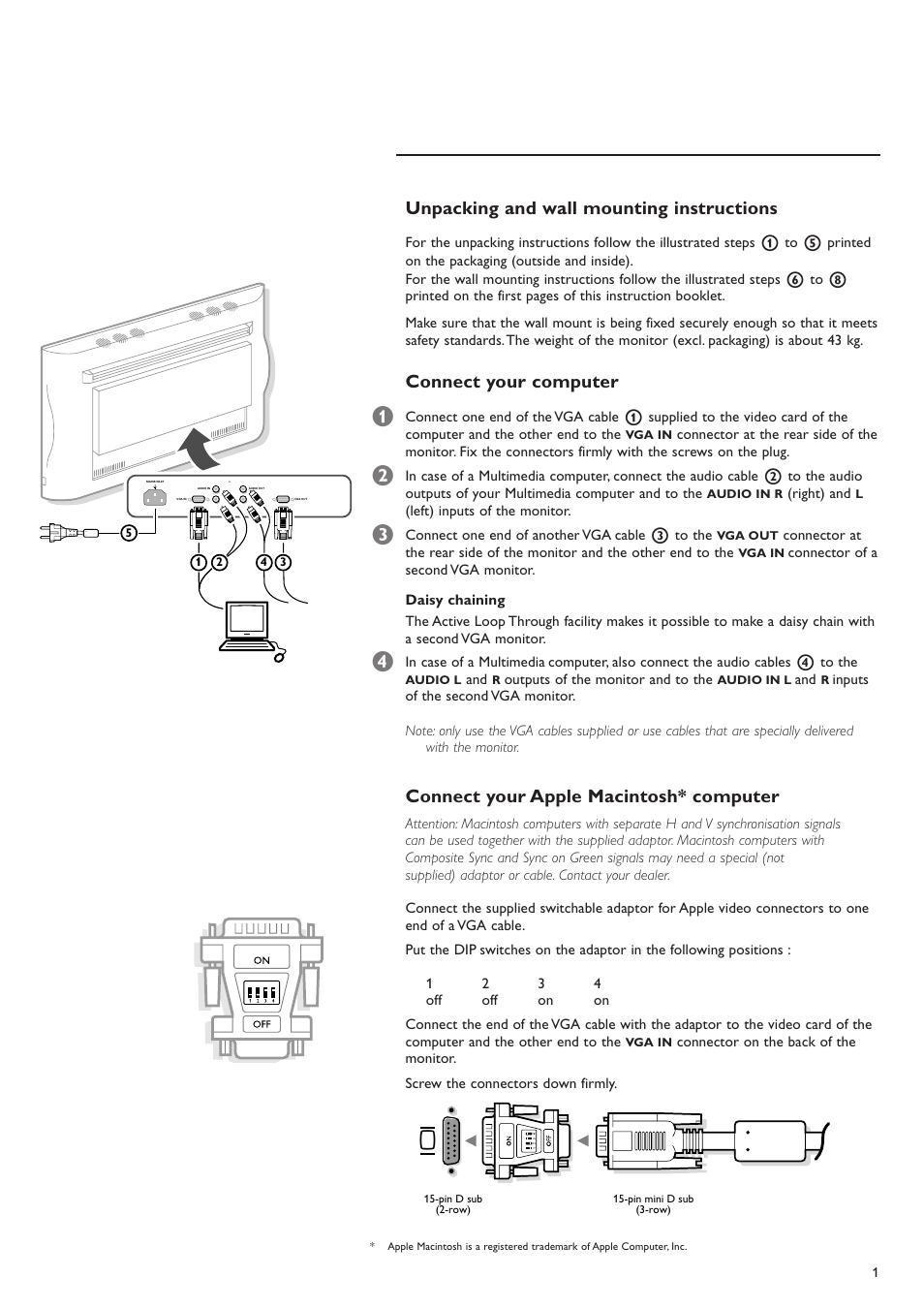 Apple Mac Monitor User Manual | 4 pages