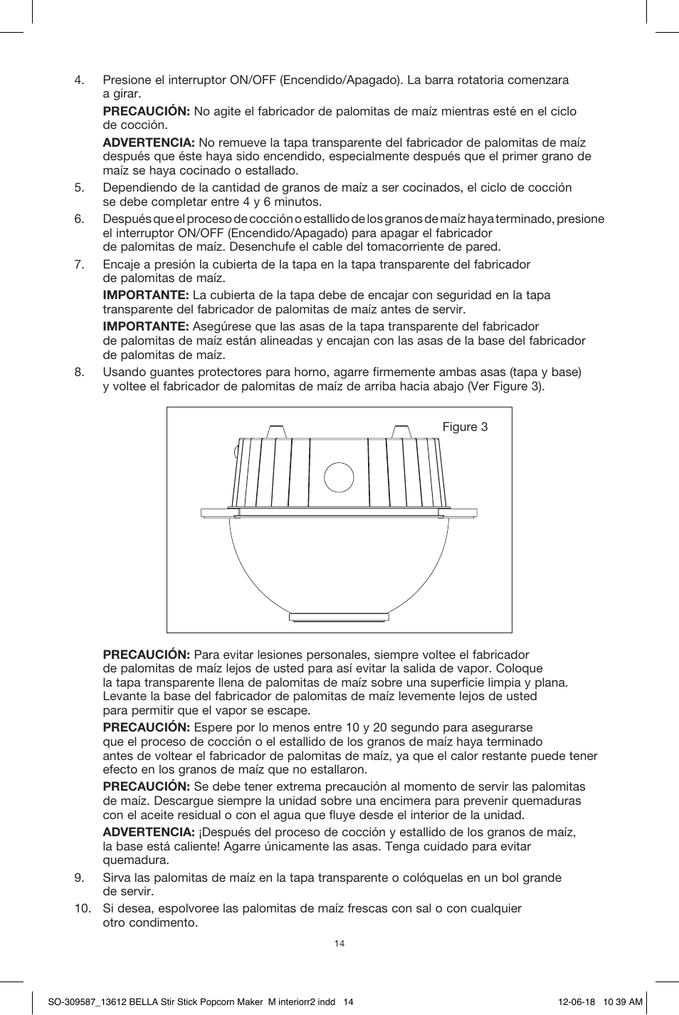 BELLA 13553 Stir Stick Popcorn Maker User Manual | Page 16 / 20