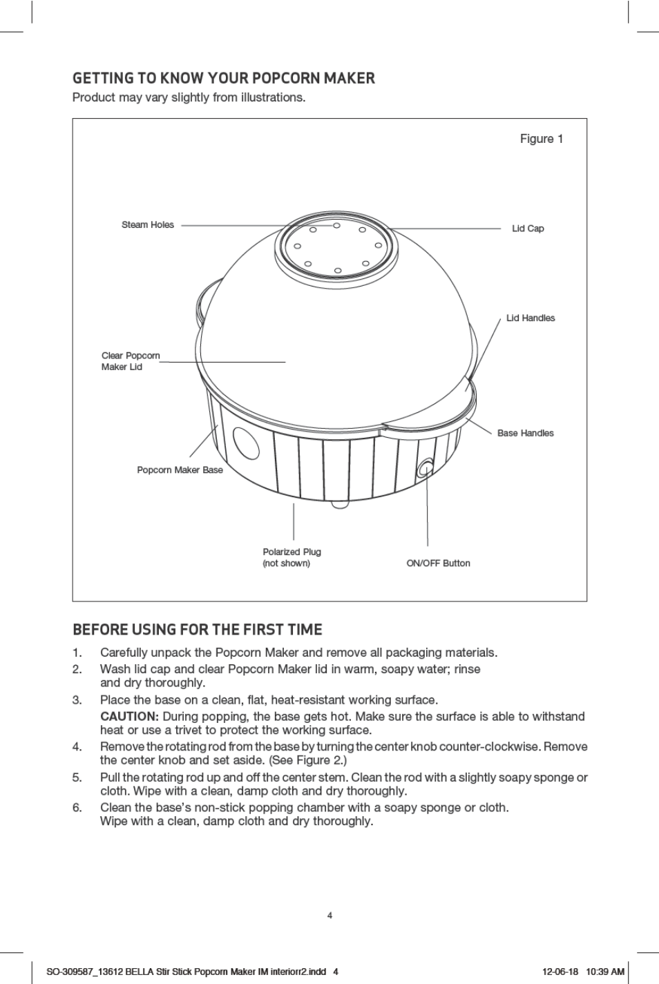 BELLA 13553 Stir Stick Popcorn Maker User Manual | Page 6 / 20