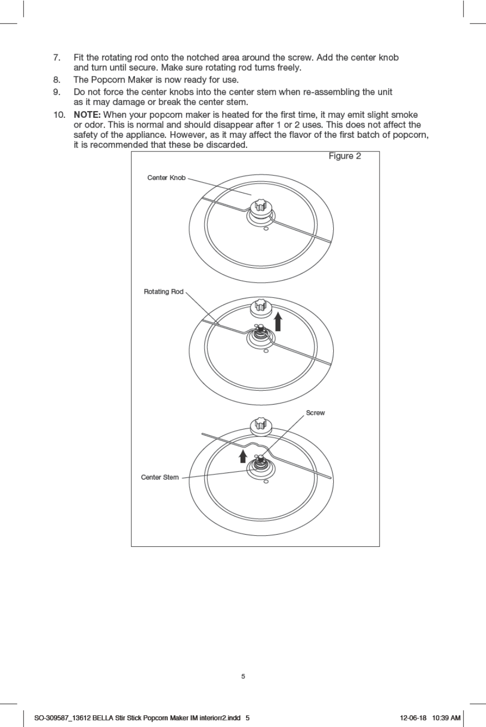 BELLA 13553 Stir Stick Popcorn Maker User Manual | Page 7 / 20