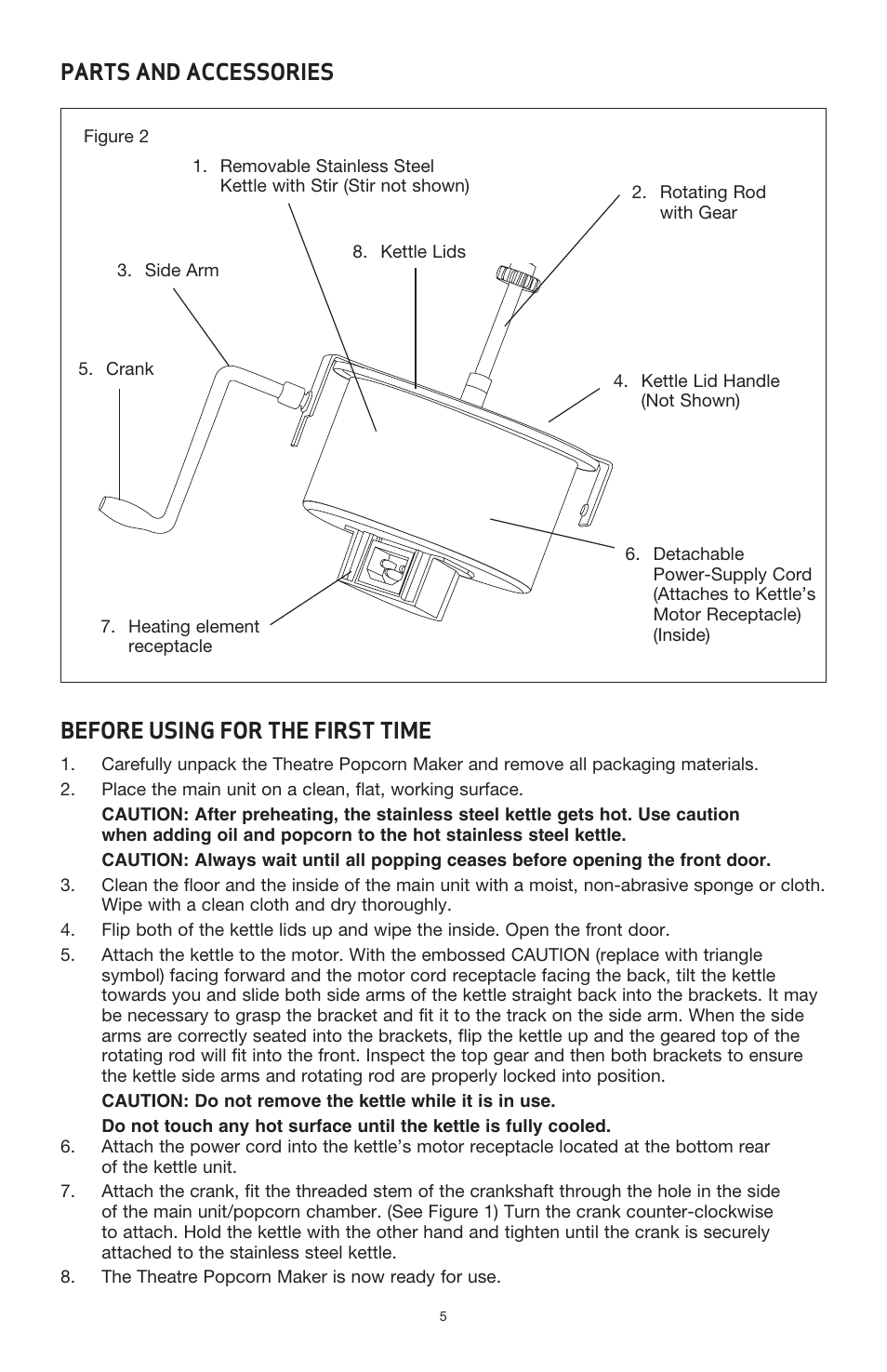 BELLA 13566 Theater Popcorn Maker User Manual | Page 7 / 28