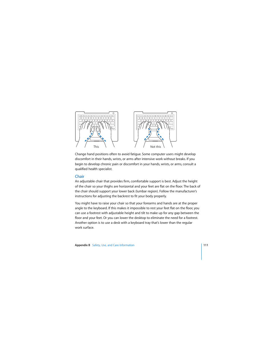 Chair | Apple MACBOOK User Manual | Page 111 / 138