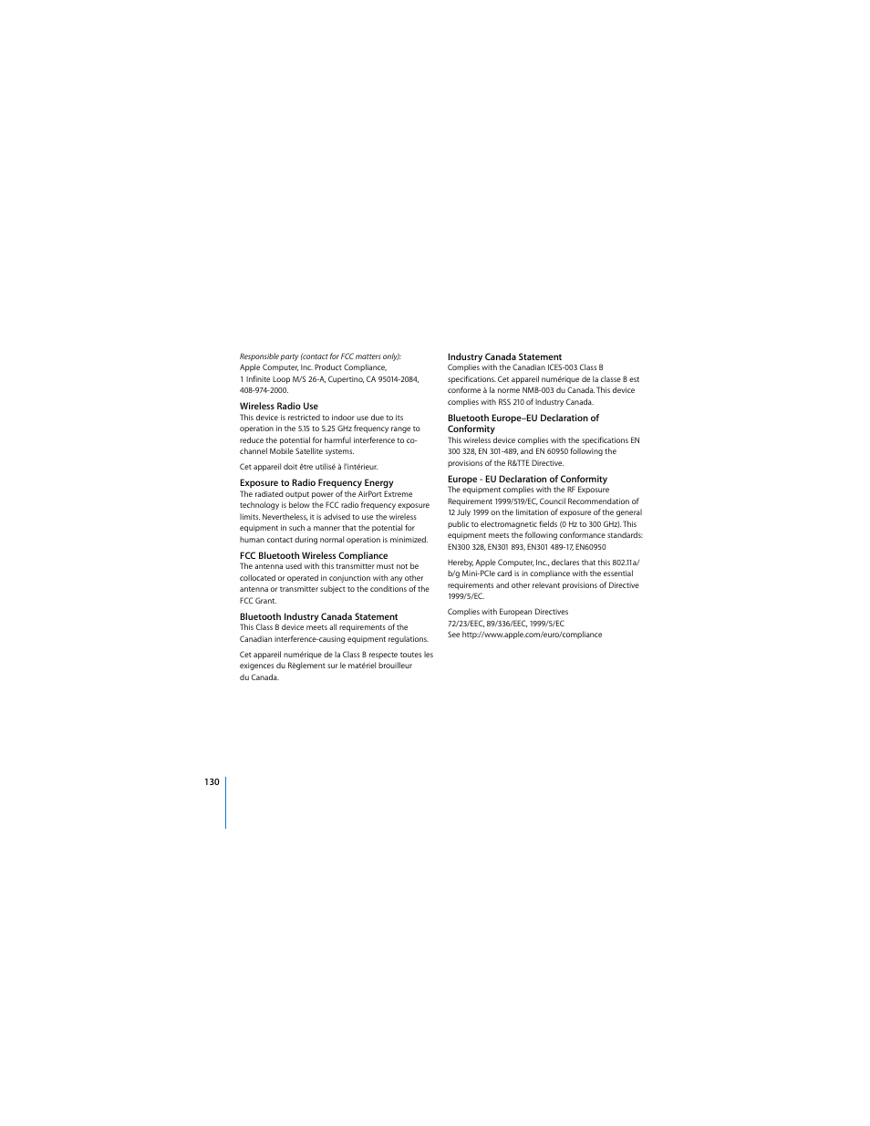 Apple MACBOOK User Manual | Page 130 / 138