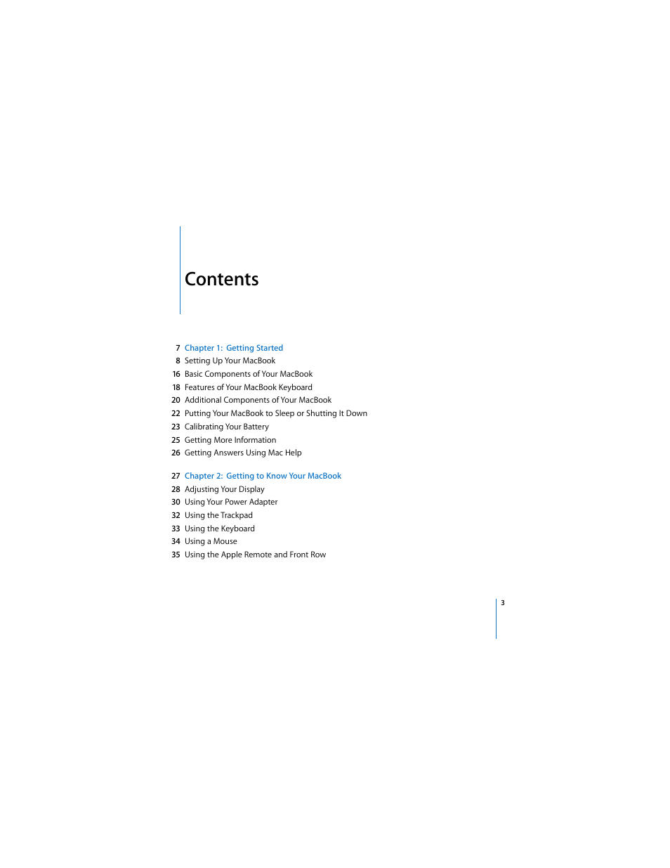 Apple MACBOOK User Manual | Page 3 / 138