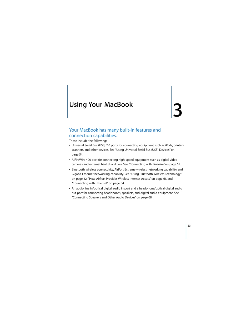 Using your macbook | Apple MACBOOK User Manual | Page 53 / 138