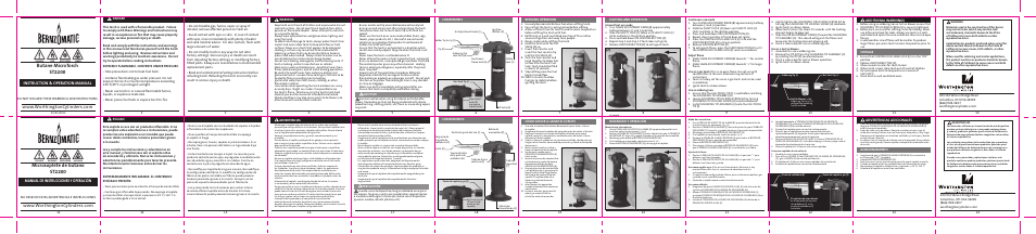 BernzOmatic ST2200T User Manual | 2 pages