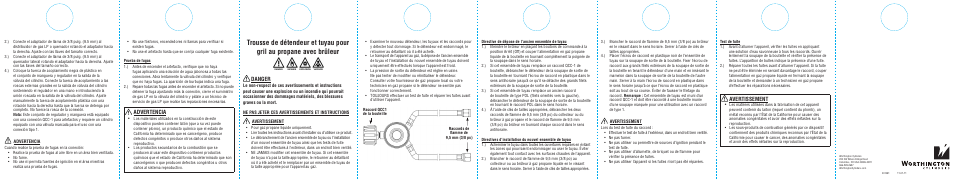Advertencia, Danger, Avertissement | BernzOmatic GRH-224 User Manual | Page 2 / 2