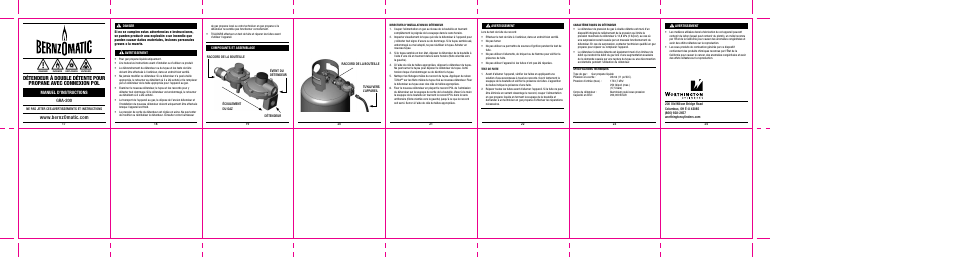 Manuel d’instructions gra-200 | BernzOmatic GRA-200 User Manual | Page 2 / 2