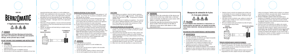 BernzOmatic GHA-048 User Manual | 2 pages