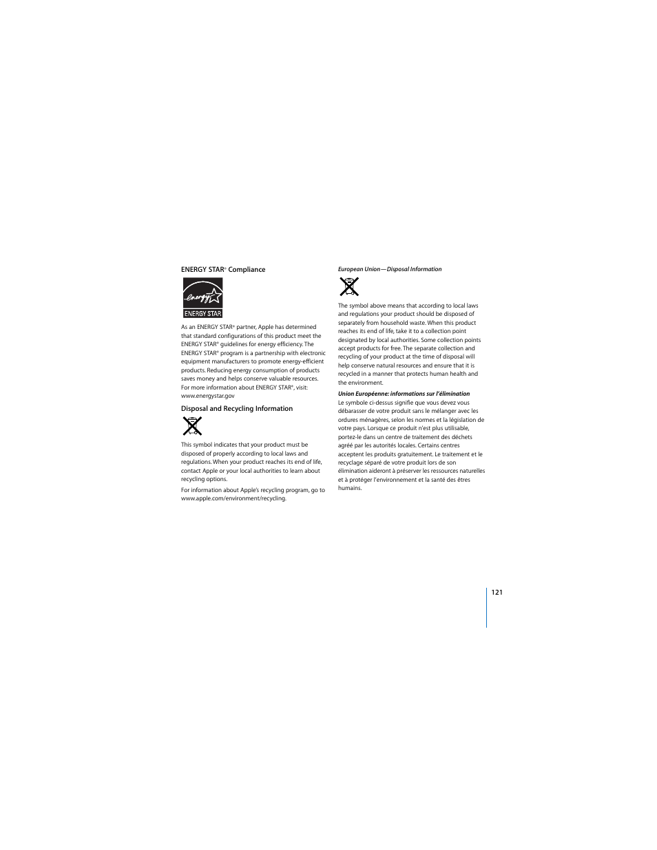 Apple Cinema Display User Manual | Page 121 / 122