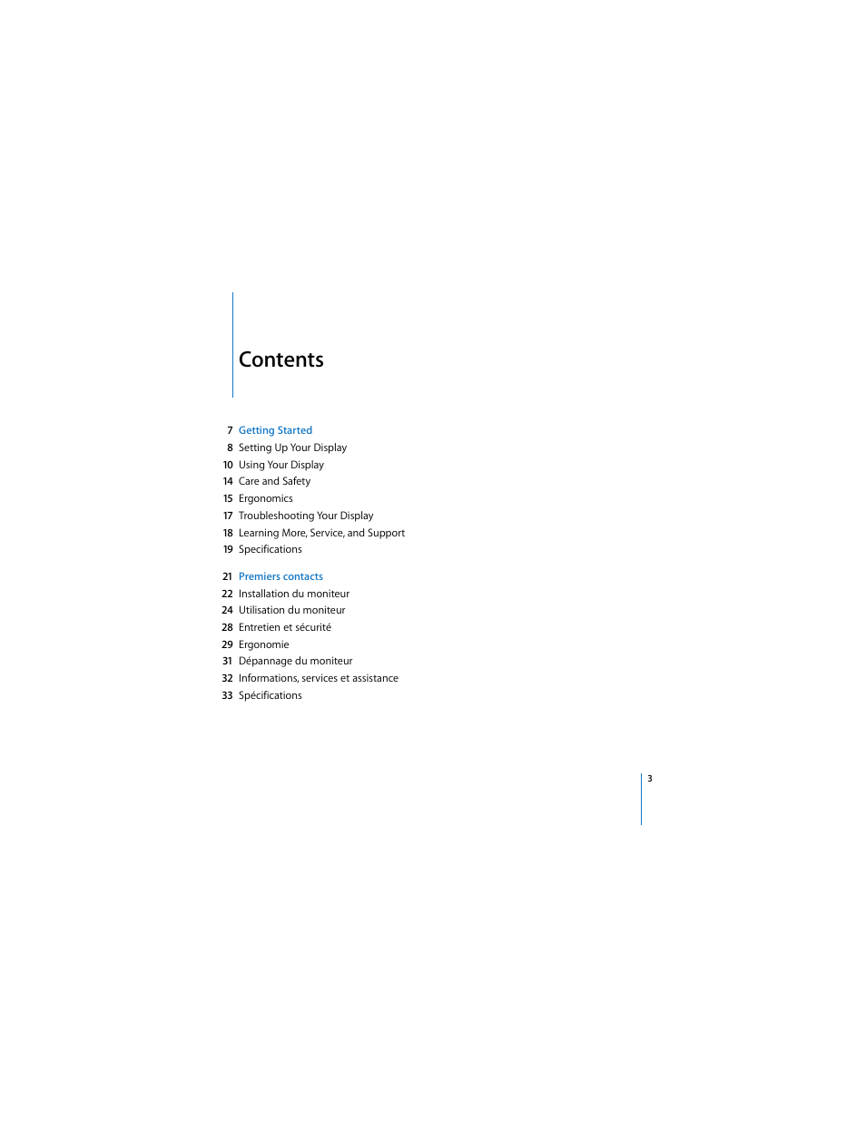 Apple Cinema Display User Manual | Page 3 / 122