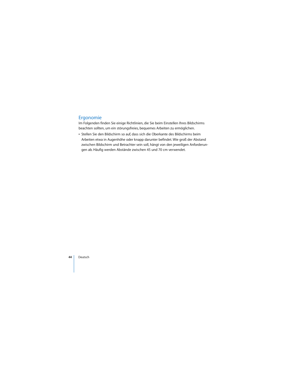 Ergonomie | Apple Cinema Display User Manual | Page 44 / 122