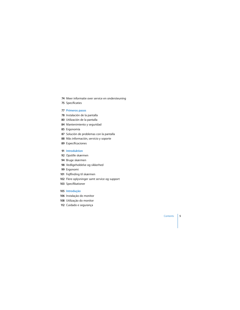 Apple Cinema Display User Manual | Page 5 / 122