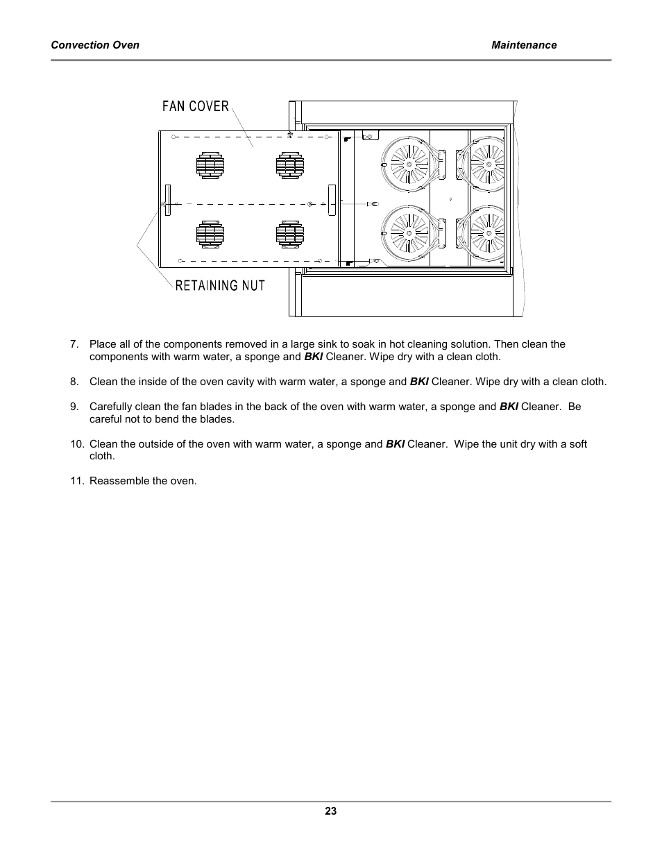 BKI COq Convection Oven User Manual | Page 25 / 48