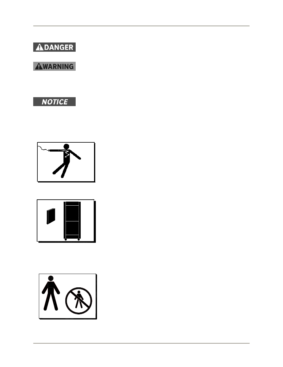 Beware of high voltage, Keep this manual with the equipment, Protect children | Specific precautions, Safe work practices | BKI FH-28WM Ventless Hood System User Manual | Page 5 / 20