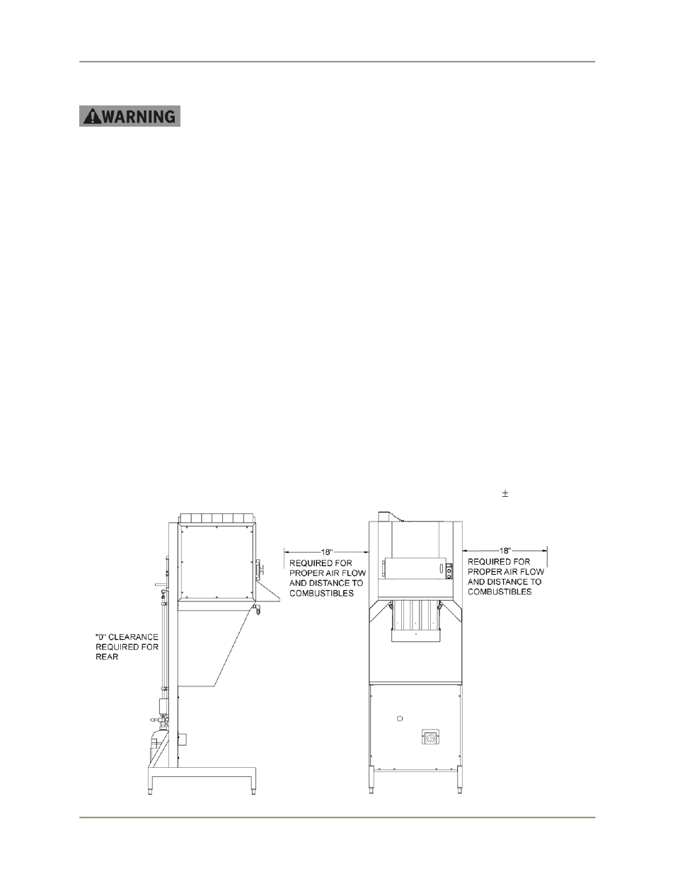 Installation, Unpacking and handling, Inspection for shipping damage | Location and clearance | BKI FH-28 Ventless Hood System User Manual | Page 11 / 24