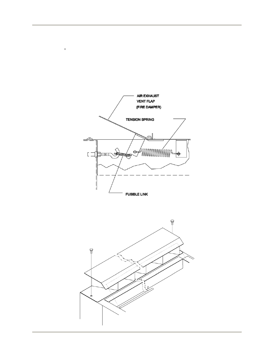 Assembly and mounting, Fire damper, Air deflector | BKI FH-28 Ventless Hood System User Manual | Page 14 / 24