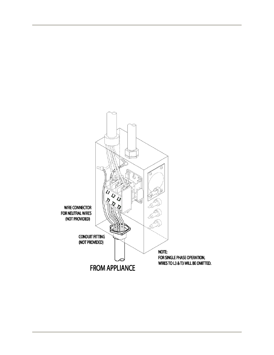 Appliance electrical connection | BKI FH-28 Ventless Hood System User Manual | Page 21 / 24