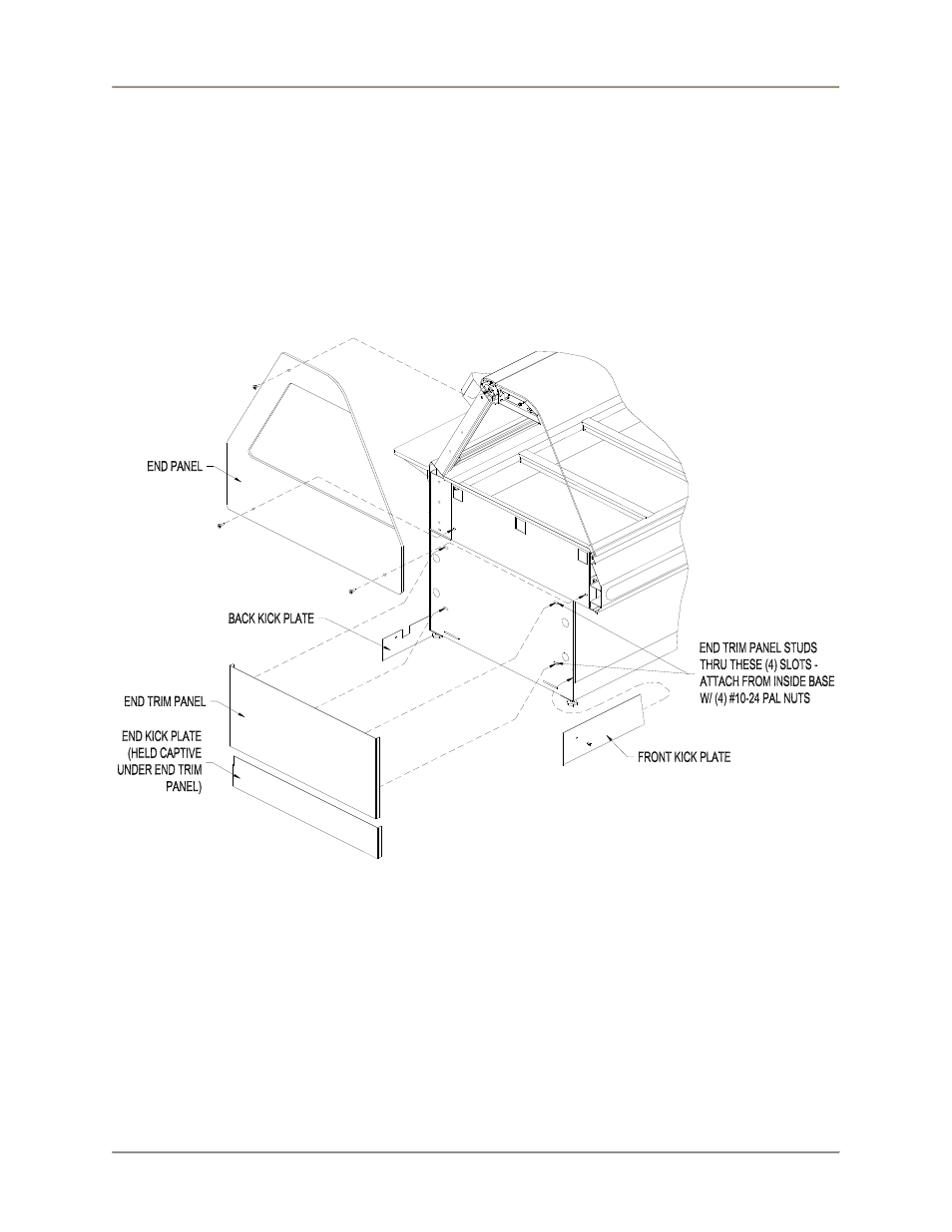 End panel mounting | BKI TDCG Tiered Display Merchandiser User Manual | Page 13 / 24