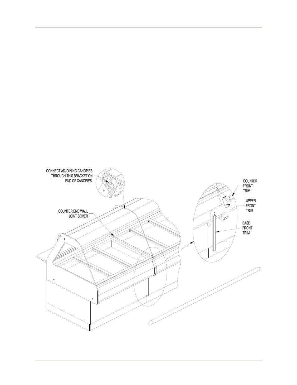 Case joining trim | BKI TDCG Tiered Display Merchandiser User Manual | Page 15 / 24