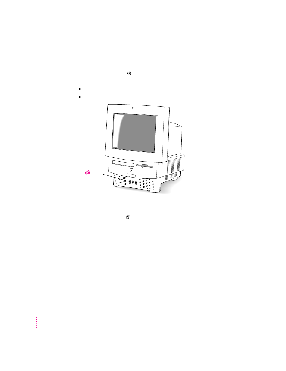 Using the sound control buttons on your computer | Apple Macintosh LC 580 User Manual | Page 38 / 114