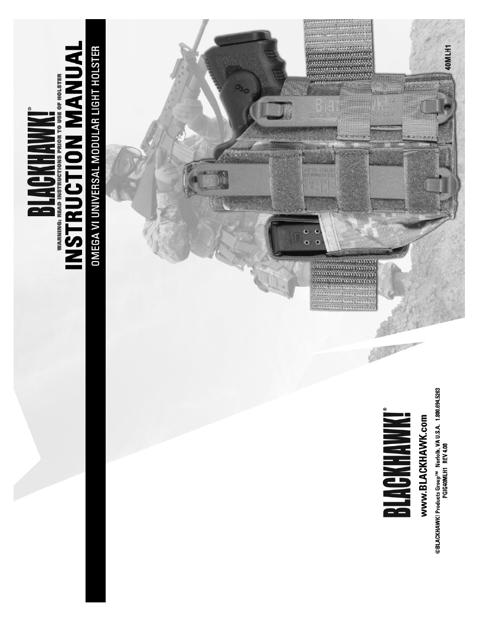 BLACKHAWK! OMEGA VI ULTRA HOLSTER User Manual | 6 pages