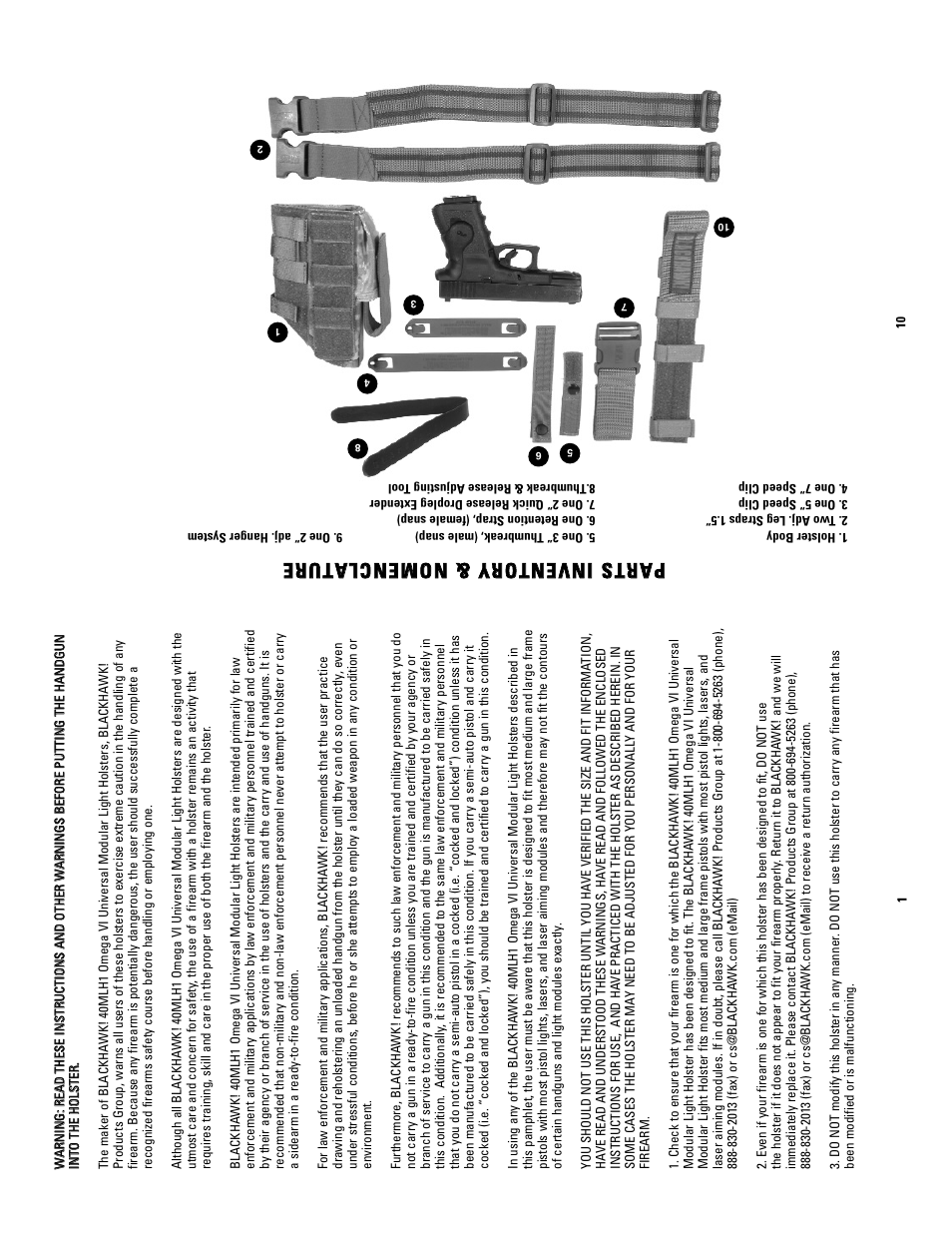 BLACKHAWK! OMEGA VI ULTRA HOLSTER User Manual | Page 2 / 6