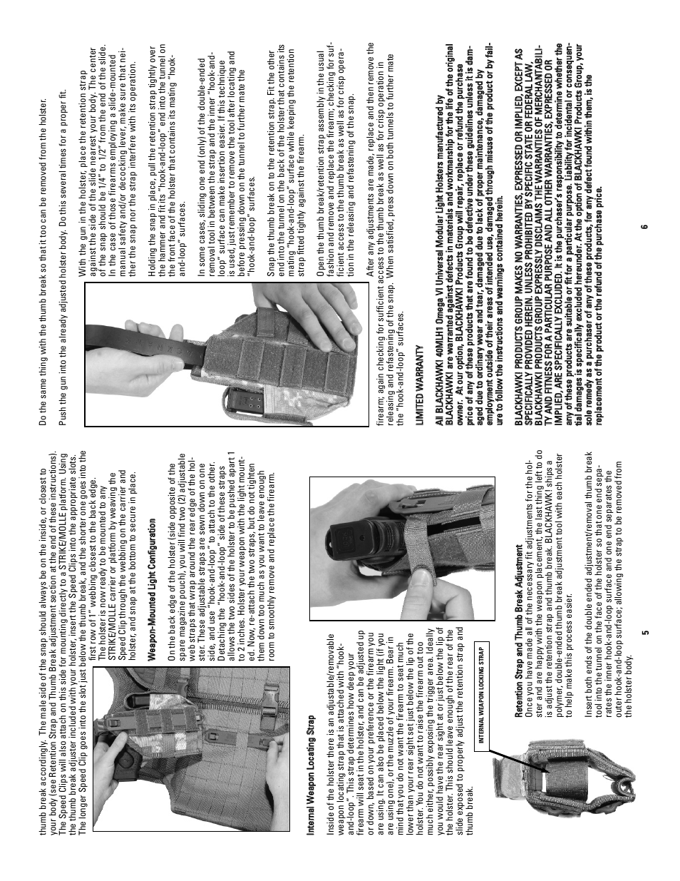 BLACKHAWK! OMEGA VI ULTRA HOLSTER User Manual | Page 4 / 6